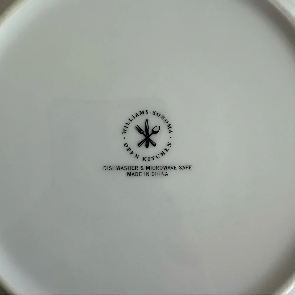 BOGO Williams Sonoma Dinner Plates with Red Trim